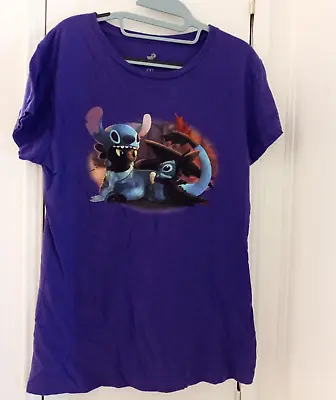 Buy Toothless How To Train Your Dragon And Lilo And Stitch TeeFury T-Shirt Size XXL • 18.99£