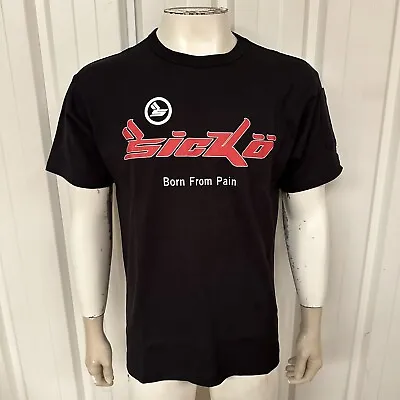 Buy Mens Medium T-Shirt Sicko Logo Born From Pain Tee Black/Red (M) (BNWT) RRP $150 • 24.99£