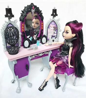 Buy Ever After High Doll Bundle Raven Queen Doll & Vanity Destiny Table Playset • 38£