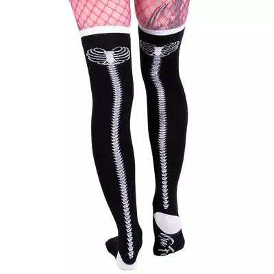 Buy Too Fast Heartbone Spine Thigh High Socks Alternative Womens Clothing • 14.20£