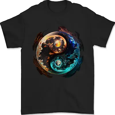 Buy Yin Yang Planets Space Universe Astronomy Mens T-Shirt 100% Cotton • 8.49£