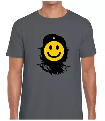 Buy Happy Che Guevara Mens T Shirt Tee Cool Cuba Design Political Communism Design • 8.99£