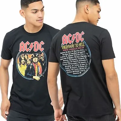 Buy AC/DC Mens T-shirt Highway To Hell Tour 79 Black S-XXL Official • 13.99£