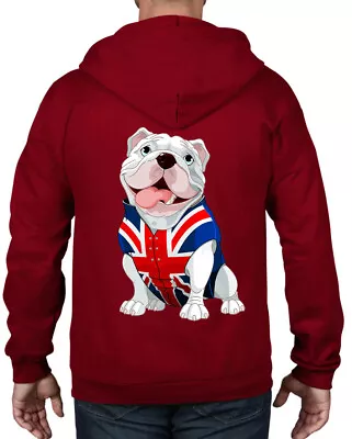 Buy BRITISH BULLDOG UNION JACK FULL ZIP HOODIE - England T Shirt Union Flag Hoody • 29.95£
