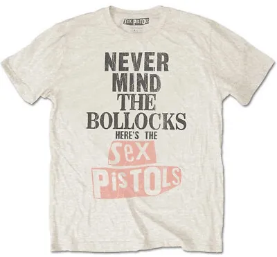 Buy Sex Pistols NMTB Distressed Natural T-Shirt OFFICIAL • 16.59£