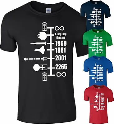 Buy Doctor Who Star Wars Star Trek SpaceShip Timeline Inspired T-Shirt Christmas Men • 8.99£