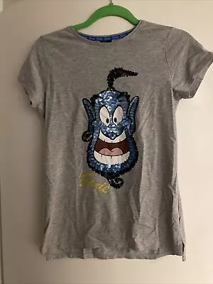 Buy Disney Genie Alladin Sequin Tshirt 12-13 Years • 4£