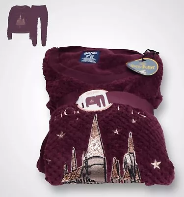 Buy Women's Harry Potter Soft Fleece Primark Burgundy Pyjama Set Size XL (UK 18-20) • 14.99£