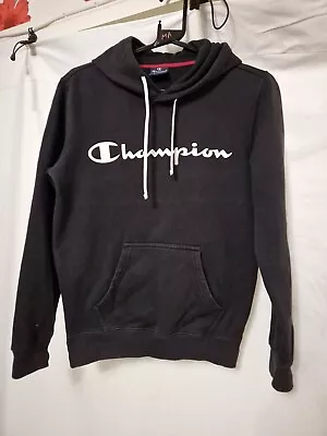 Buy Champion Black Hoodie With Front Through Pocket Size XS • 9.99£