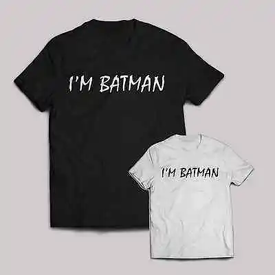 Buy I'm Batman T Shirt Funny Comedy Marvel Halloween Costume Superman Joker Two Face • 11.99£