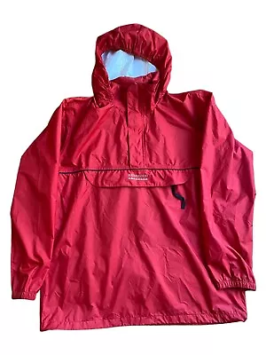 Buy Vintage Kathmandu Red Rain Full Zip-Up Anorak Hoodie Jacket Men's Size Medium • 34.40£