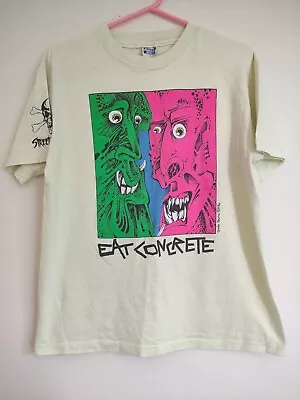 Buy Street Freaks Eat Concrete Skate T Shirt *Vintage* 80s 1986 *Excellent* • 94.95£
