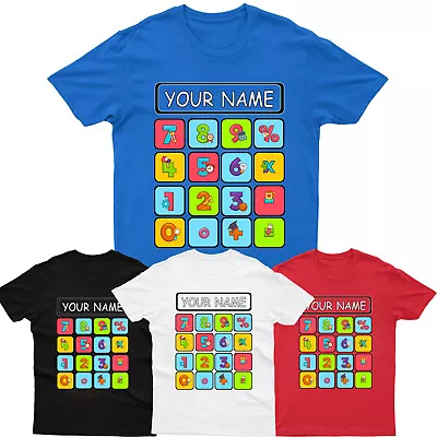 Buy Personalised Calculator Number Day T Shirt School Maths Day Tee Top Gift • 10.99£