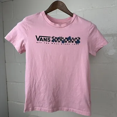 Buy Vans Tee Shirt, Womens Size Small, Short Sleeve Pink W/ Logo, Crew Neck • 5.75£