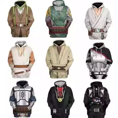 Buy Star Wars Obi Wan Kenobi 3D Hoodies Jedi Darth Vader Sweatshirts Coat Costumes • 16.80£
