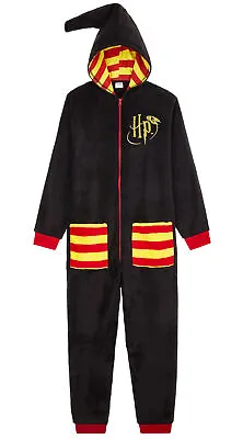 Buy Harry Potter Fleece Hooded All In One Pyjamas Adult, Unisex Gifts • 25.99£