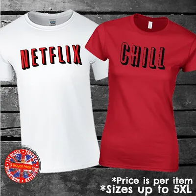 Buy Netflix And Chill Matching T-shirt Set Best Friends Couples Gift *Price Per Item • 9.99£