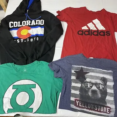 Buy (4) Boys ADIDAS Lot Of Four  Shirts Size L M Large Medium Colorado Hoodie Marvel • 12.06£