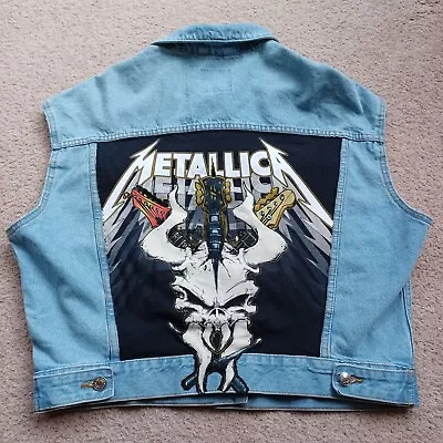 Buy Metallica Forty Years Heavy Metal Denim Battle Jacket Vest • 40.99£