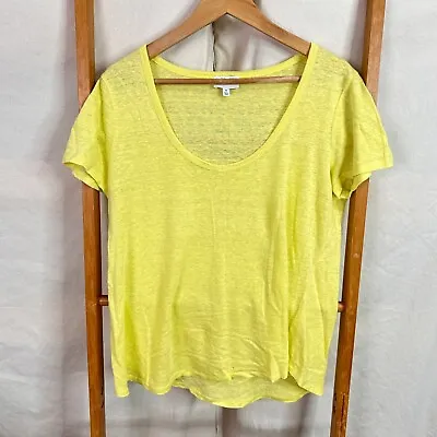 Buy Witchery Top Womens Medium Yellow Short Sleeve • 7.86£