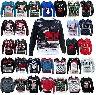 Buy Mens Ladies Christmas Xmas Jumper Sweater Novelty Jumpers Ugly Santa Reindeer • 13.49£