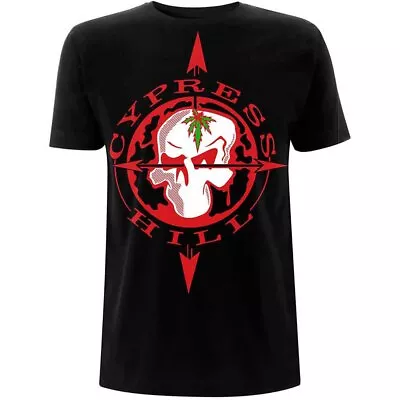 Buy Cypress Hill Official Unisex T-Shirt: Skull Compass  -   Black  Cotton • 17.99£