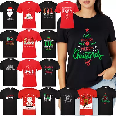 Buy Mens Novelty Xmas T Shirt Unisex Womens Santa Reindeer Ladies Christmas T-Shirts • 5.49£