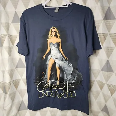 Buy Carrie Underwood Blown Away Concert T-Shirt Size Medium Blue-Gray Short Sleeve • 18£