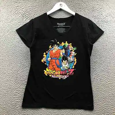Buy Dragon Ball Z Resurrection Anime Manga T-Shirt Womens Large V-Neck Graphic Black • 14.24£
