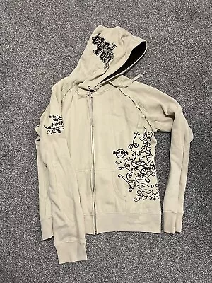 Buy Hard Rock Café Warsaw Woman’s Hoodie Cream L 12-14 New Without Tags Free P&P • 35£