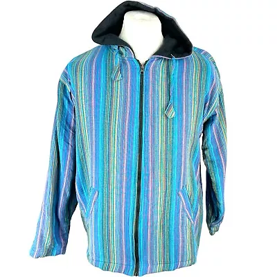 Buy Vintage Jacket XL Zip Up Hoodie Festival Hippie Jacket Y2k XL • 25£