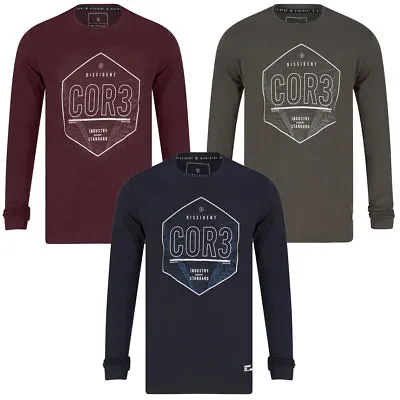 Buy Dissident Long Sleeve T-Shirt Men's Graphic Motif Cotton Jersey Lightweight Top  • 12.99£