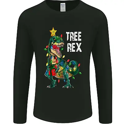 Buy Tree Rex T-Rex Funny Christmas Dinosaur Mens Long Sleeve T-Shirt • 11.49£