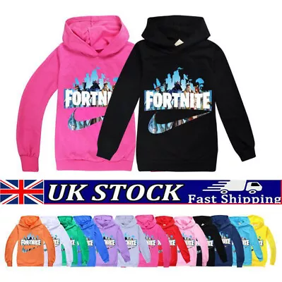 Buy Kids Fortnite Boys Hooded T-shirt Hoodie Top Tee Age 2-14 Years Xmas Gifts UK • 9.99£