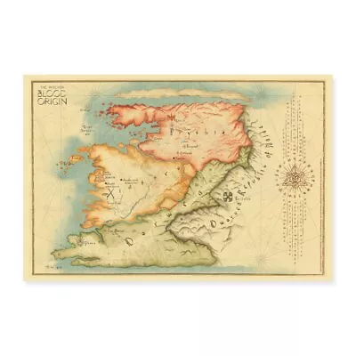 Buy The Witcher: Blood Origin Map Of The Continent Poster 90x60cm, One Size, White • 14.75£