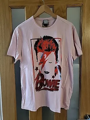 Buy David Bowie T Shirt Alladin Sane Pink Amplified MEDIUM BNWT Unisex Brand New • 7.99£