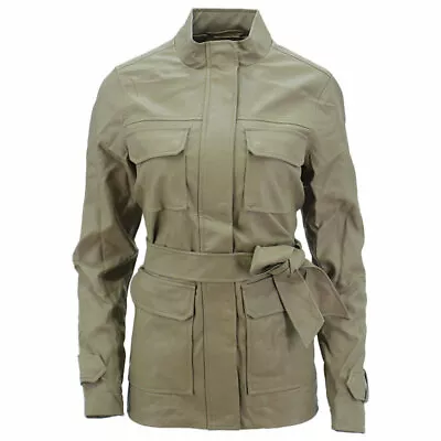 Buy Womens Faux Leather Jacket Regular Fit Moto Biker Stylish Brown Winter Outwear • 19.99£