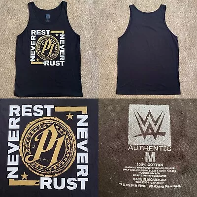 Buy Official BRAND NEW Mens M WWE AJ Styles Never Rest Never Rust Wrestling Tank Top • 14.99£