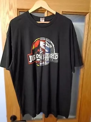 Buy Jurassic Park World Mens T-shirt Logo Black Size 2xl XXL  • 15£