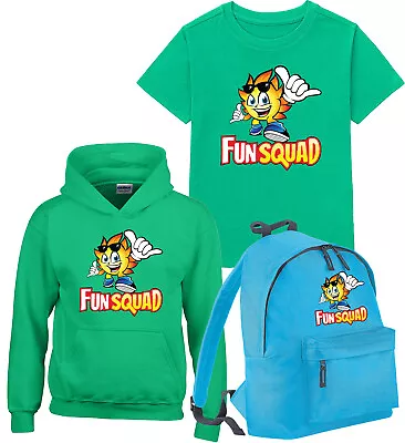 Buy Kids Boys Girls Fun Squad Gaming TShirt Childrens Cool Fun Games Hoody Bagpack • 13.99£