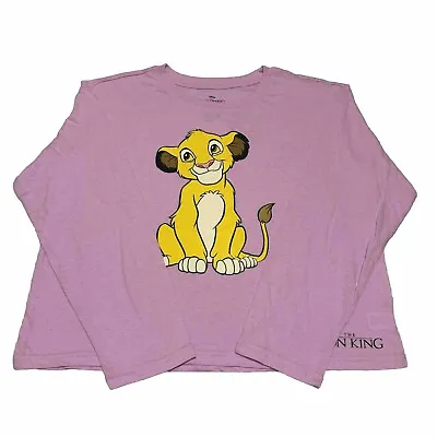 Buy Disney The Lion King Simba Women’s T-Shirt XL Pink Long Sleeves TEE NWOT • 21.14£