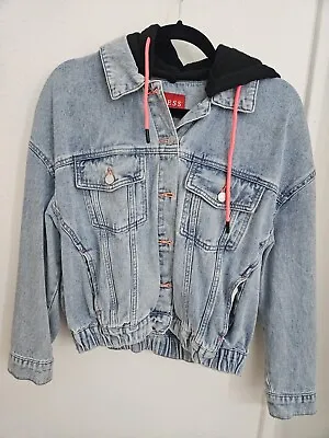 Buy Guess Jean Jacket With Detachable Hoodie • 19.28£