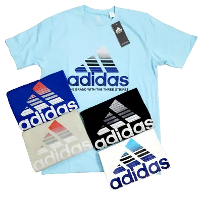 Buy Men ADIDAS Cotton Short Sleeve T-shirt 5 Colors , Size S To XXL, BNWT • 12.49£