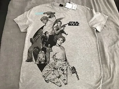 Buy Star Wars Womens T-shirt Grey Size Medium  • 10£