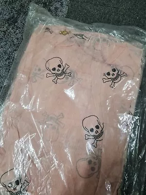 Buy Ladies Women’s Scarf Pashmina Shawl Wrap Pink Gothic Skull Skeleton Crossbones • 4.90£