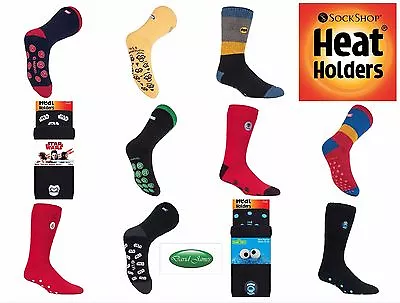 Buy Mens 1 Pair Heat Holders Thermal Character Licensed Slipper Grip Socks UK 6-11   • 13.99£