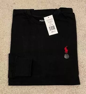Buy Ralph Lauren Polo T Shirt Mens Crew Neck LONG Sleeve Custom Fit • 19.99£