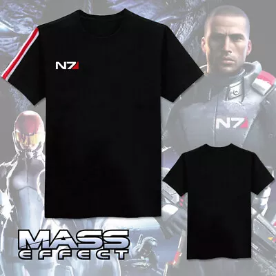 Buy High Quality Mass Effect N7 T-Shirt Cotton Cosplay Casual Short Sleeve Tee Tops • 14.39£