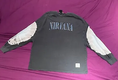 Buy Pull & Bear Nirvana Print Oversized Long Sleeve T-shirt - Size Small - Grunge • 24.99£