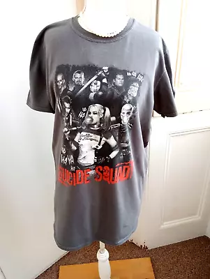 Buy Suicide Squad  Unisex , Long, Grey, Short-sleeved Cotton T-shirt -  Size M • 1.50£